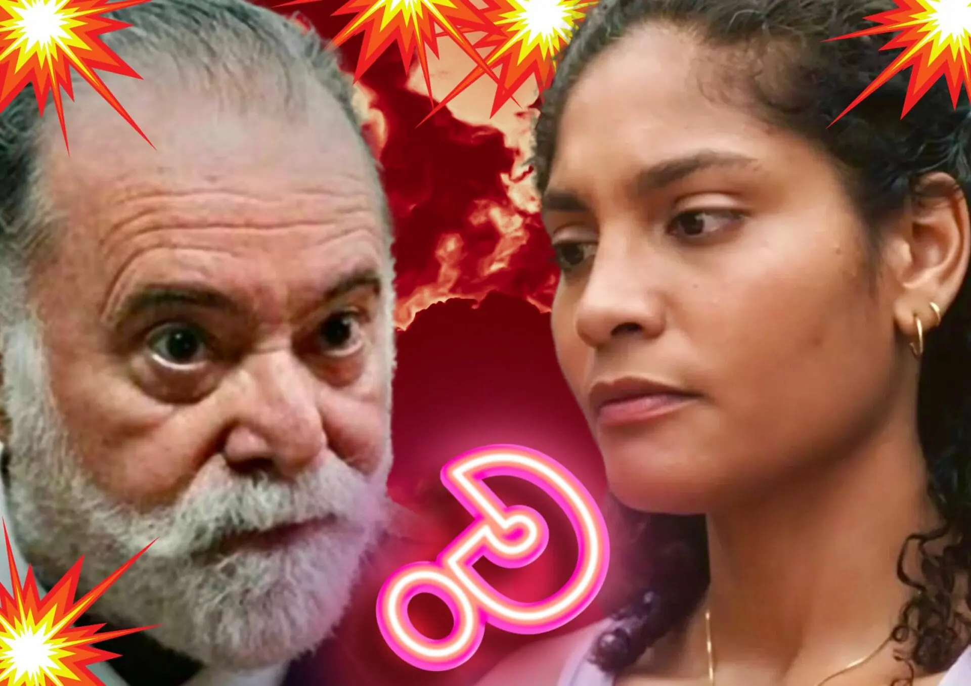 Aline (Barbara Reis) e Antônio (Tony Ramos) em Terra e Paixão