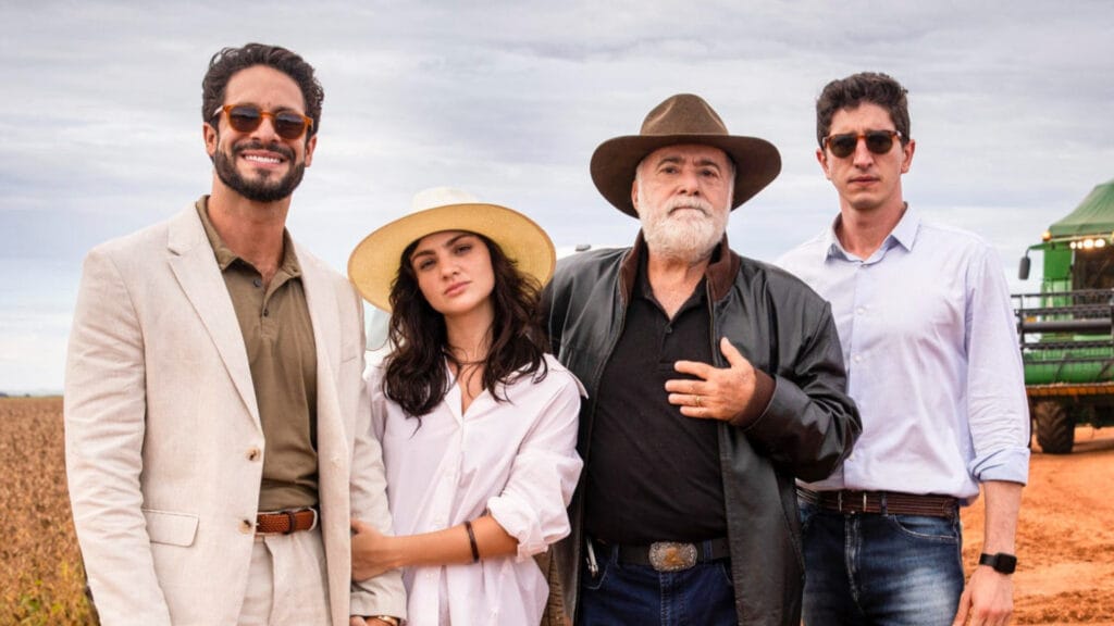 Petra (Débora Ozório) e sua família em Terra e Paixão