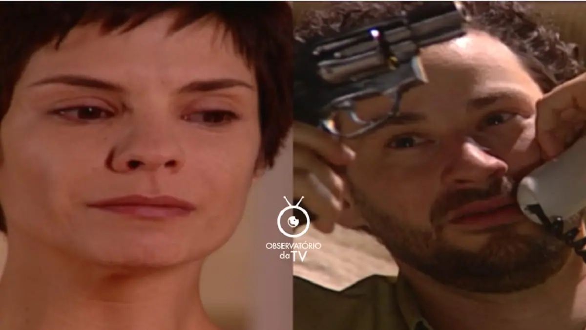 Raquel (Helena Ranaldi) e Marcos (Dan Stulbach) de Mulheres Apaixonadas