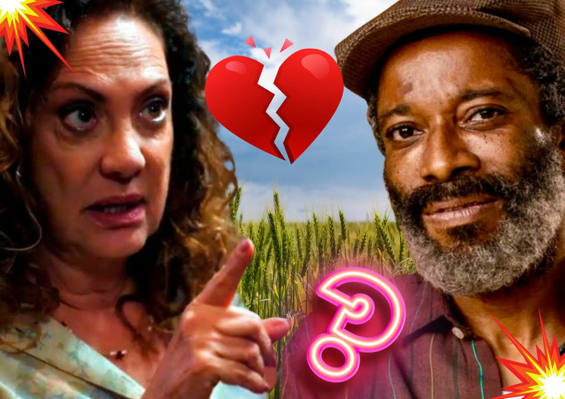 Gentil (Flávio Bauraqui) e Agatha (Eliane Giardini) em Terra e Paixão