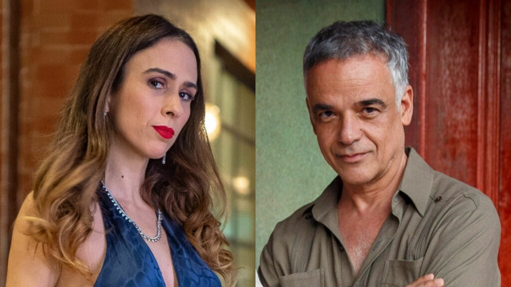 Anely (Tatá Werneck) e Andrade (Ângelo Antônio) em Terra e Paixão