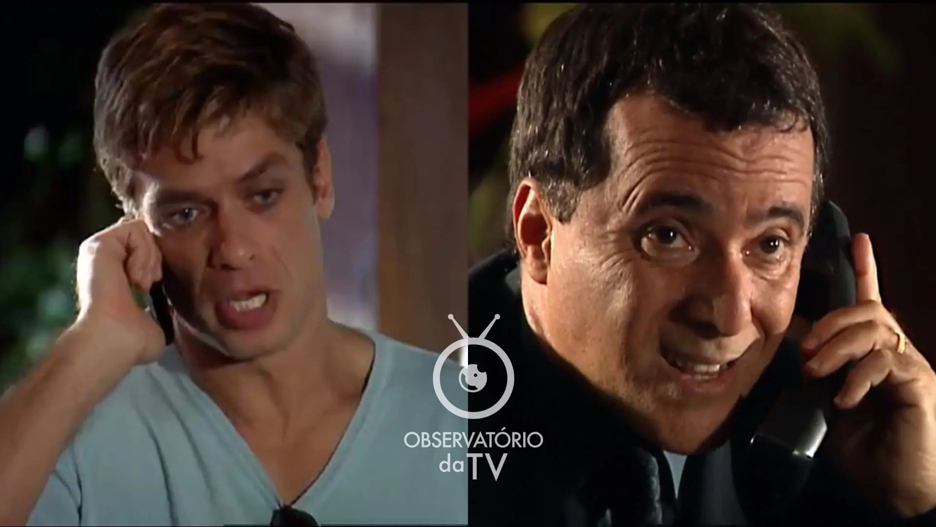 Daniel (Fábio Assunção) e Antenor (Tony Ramos) de Paraíso Tropical
