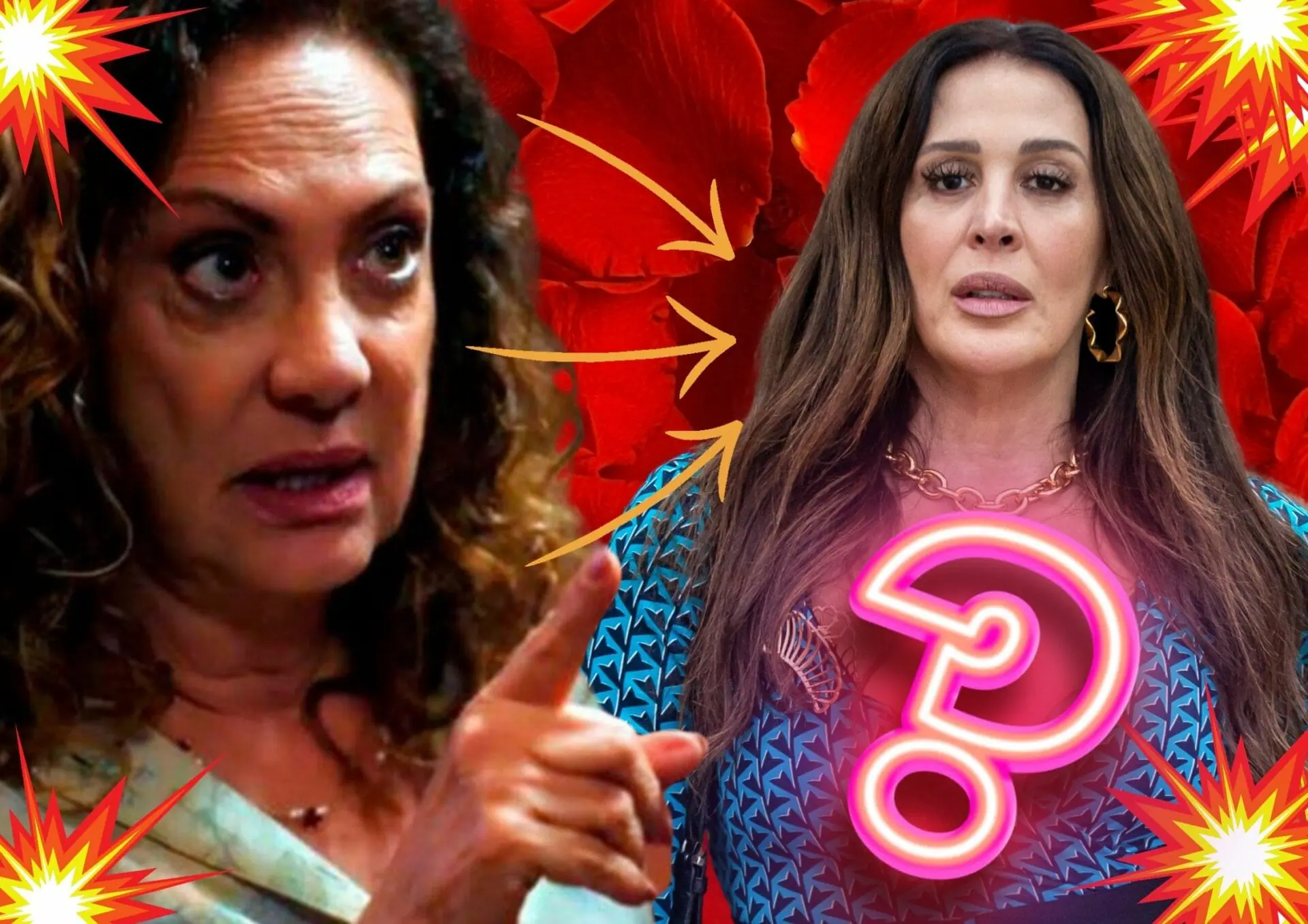 Emengarda/ Emmy (Claudia Raia) e Agatha (Eliane Giardini) em Terra e Paixão