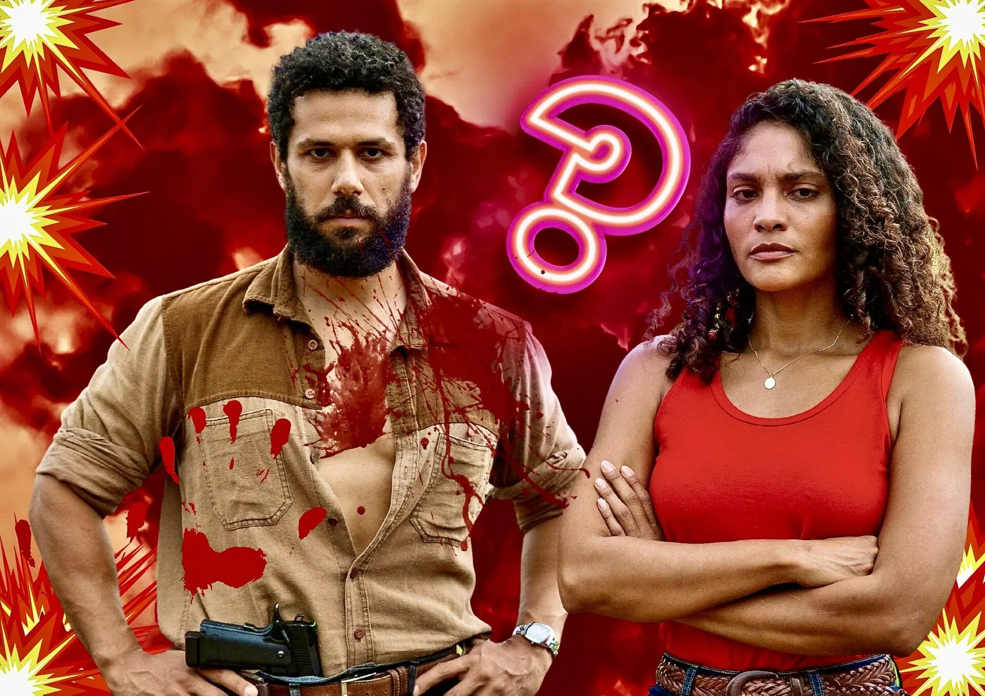 Aline (Barbara Reis) e Ramiro (Amaury Lorenzo) em Terra e Paixão