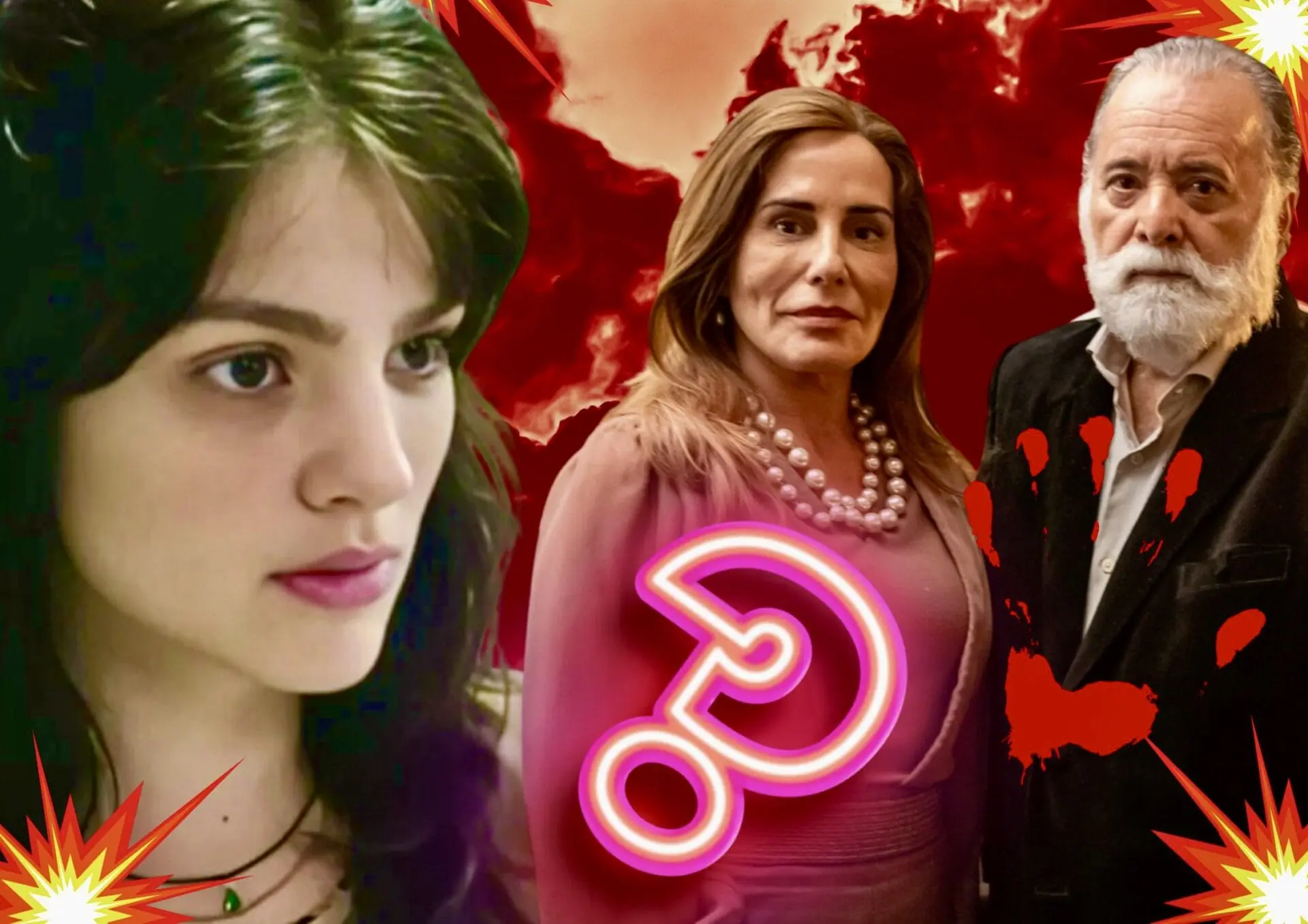 ntônio (Tony Ramos), Irene (Gloria Pires) e Petra (Debora Ozório) de Terra e Paixão