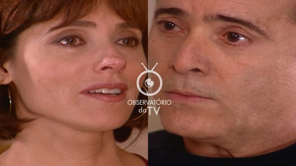 Helena (Christiane Torloni) e Téo (Tony Ramos) de Mulheres Apaixonadas