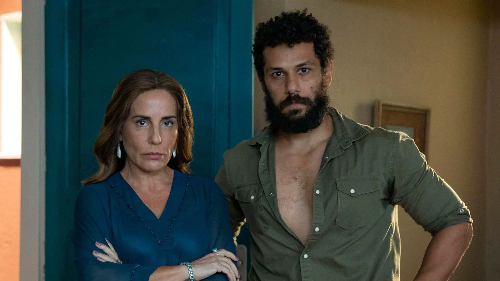 Irene (Gloria Pires) e Ramiro (Amaury Lorenzo) em Terra e Paixão