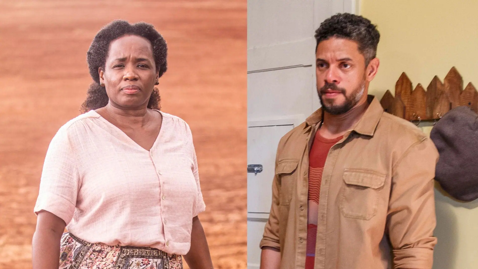 Jussara (Tatiana Tiburcio) e Jonatas (Paulo Lessa) em Terra e Paixão