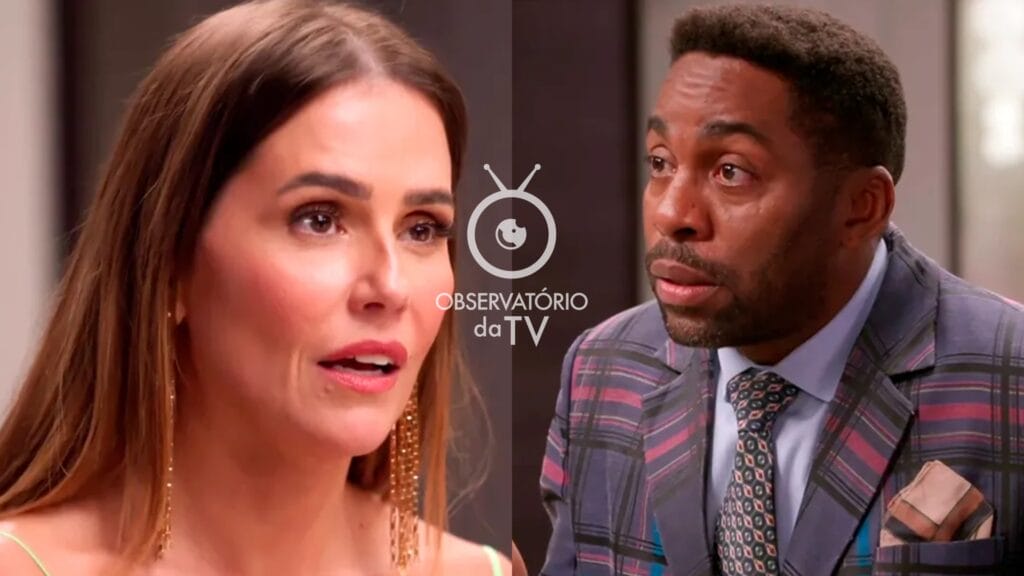 Lara (Deborah Secco) e Mário (Lázaro Ramos) de Elas por Elas