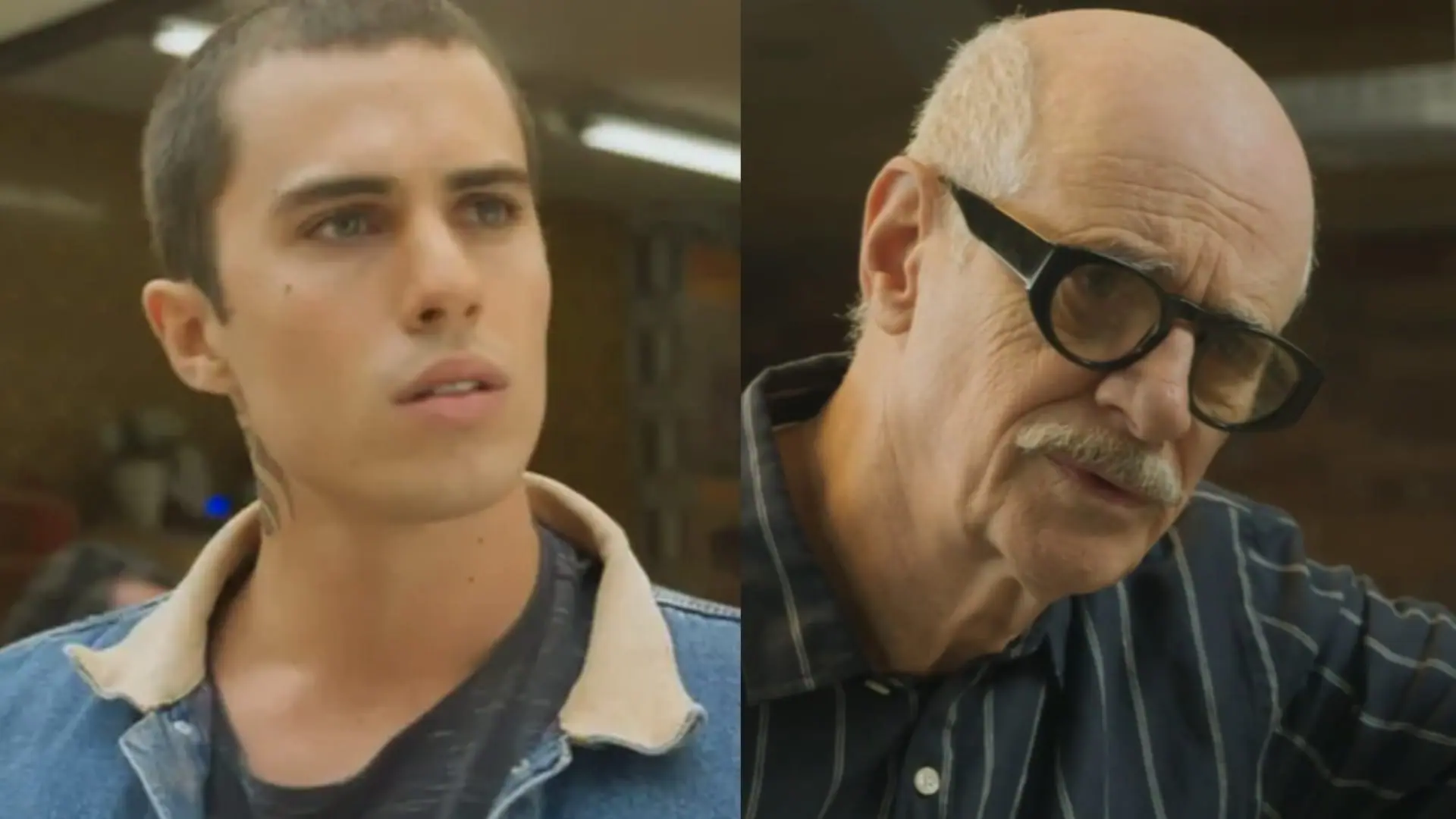 Marcos (Luan Argollo) e Sérgio (Marcos Caruso) em Elas por Elas