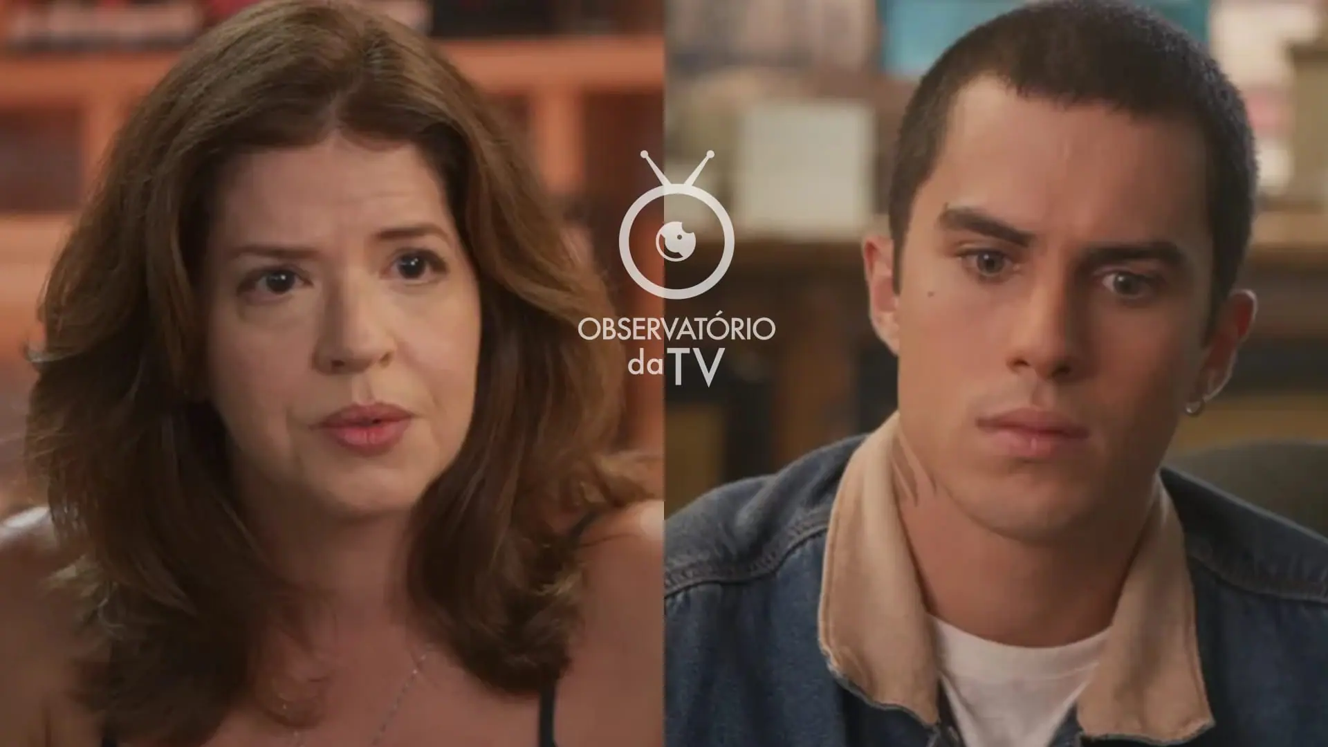 Natália (Mariana Santos) e Marcos (Luan Argollo) em Elas por Elas