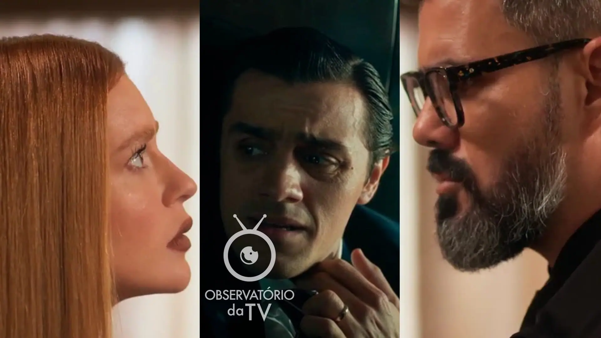 Preciosa (Marina Ruy Barbosa), Heitor (Felipe Simas) e Pascoal (Juliano Cazarré) de Fuzuê