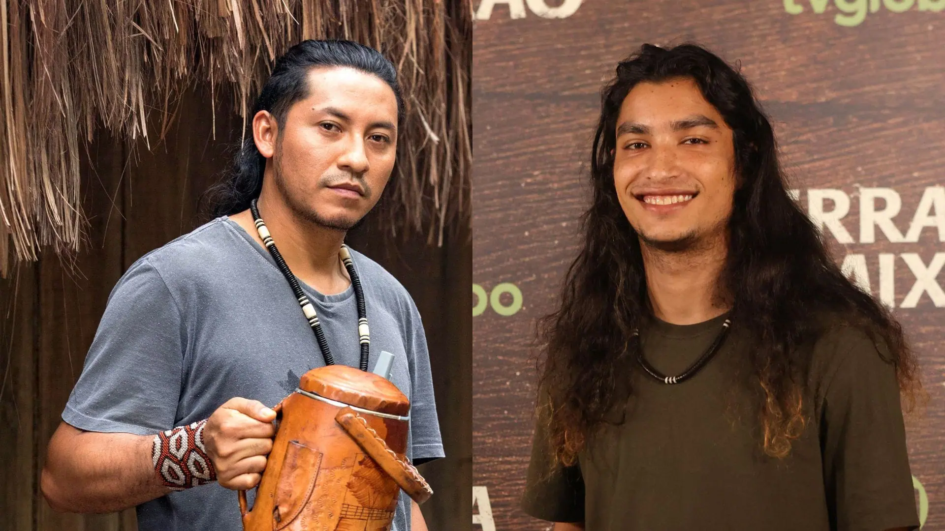 Raoni (Mapu Huni Kui) e Rudá (João Vitor da Silva) em Terra e Paixão
