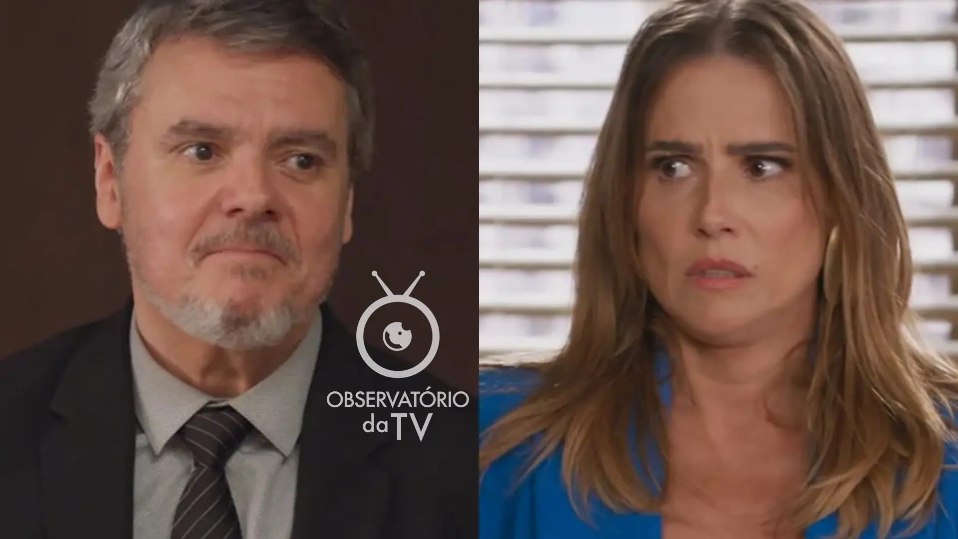 Roberto (Cássio Gabus Mendes) e Lara (Deborah Secco) de Elas por Elas