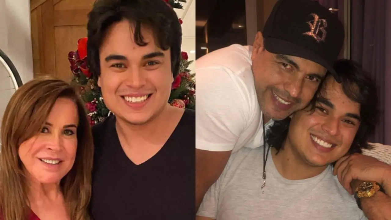Zilu e Zezé Di Camargo com o filho Igor