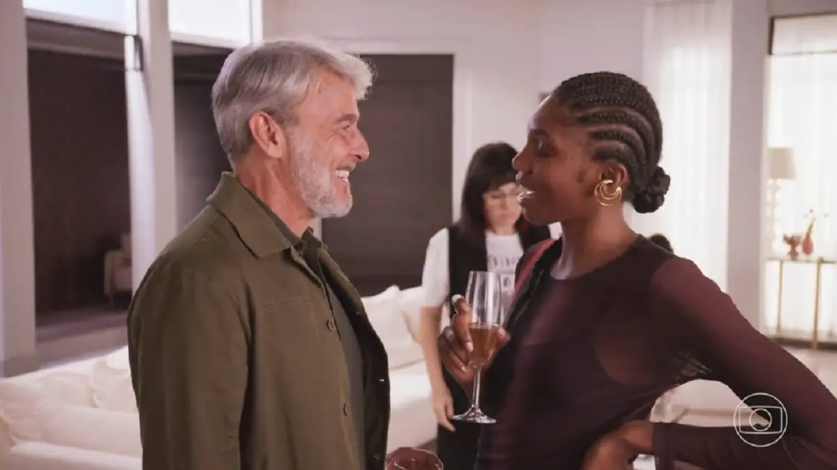Pedro (Alexandre Borges) e Taís (Késia Estácio) em Elas por Elas