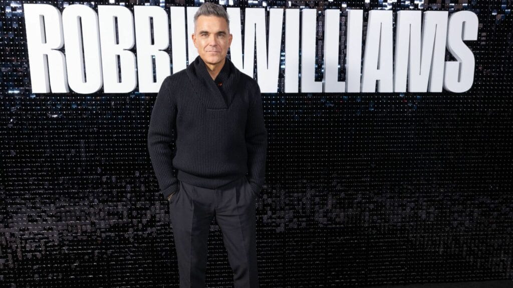Robbie Williams na premiere da série