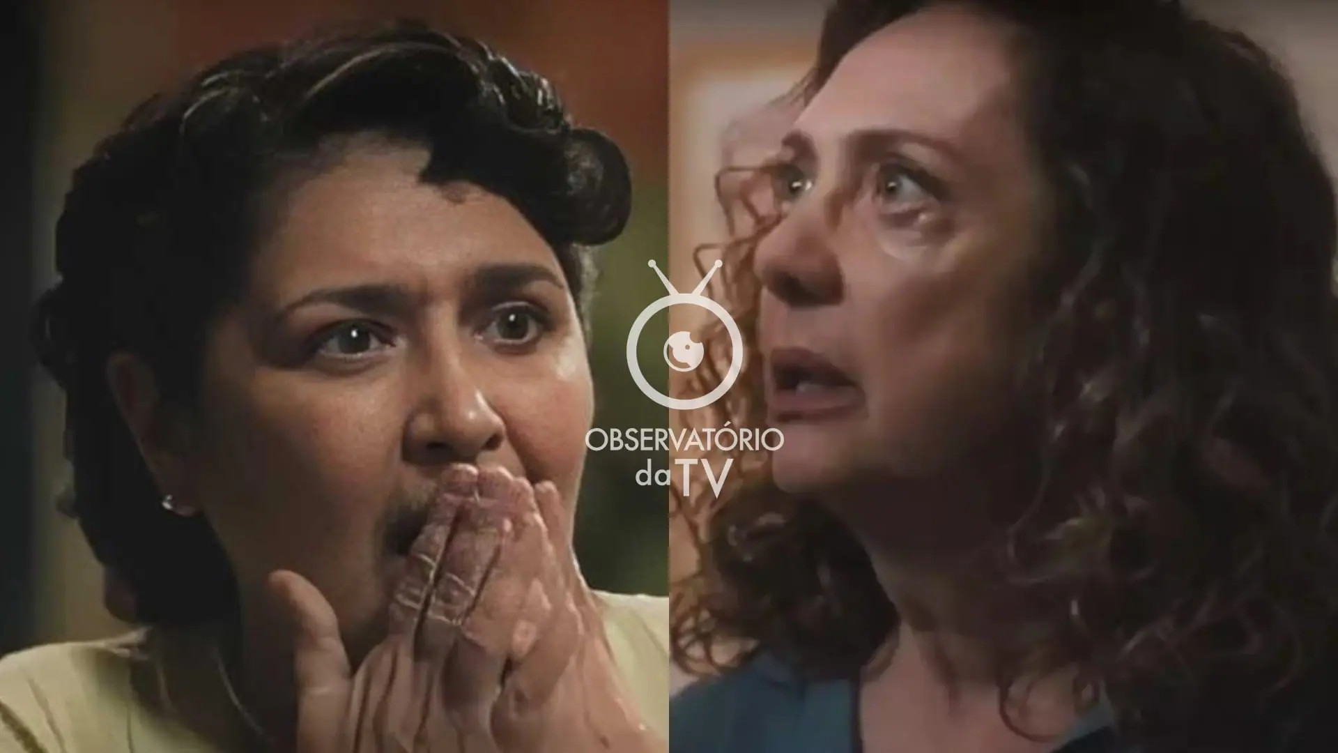 Angelina (Inez Viana) e Agatha (Eliane Giardini) de Terra e Paixão