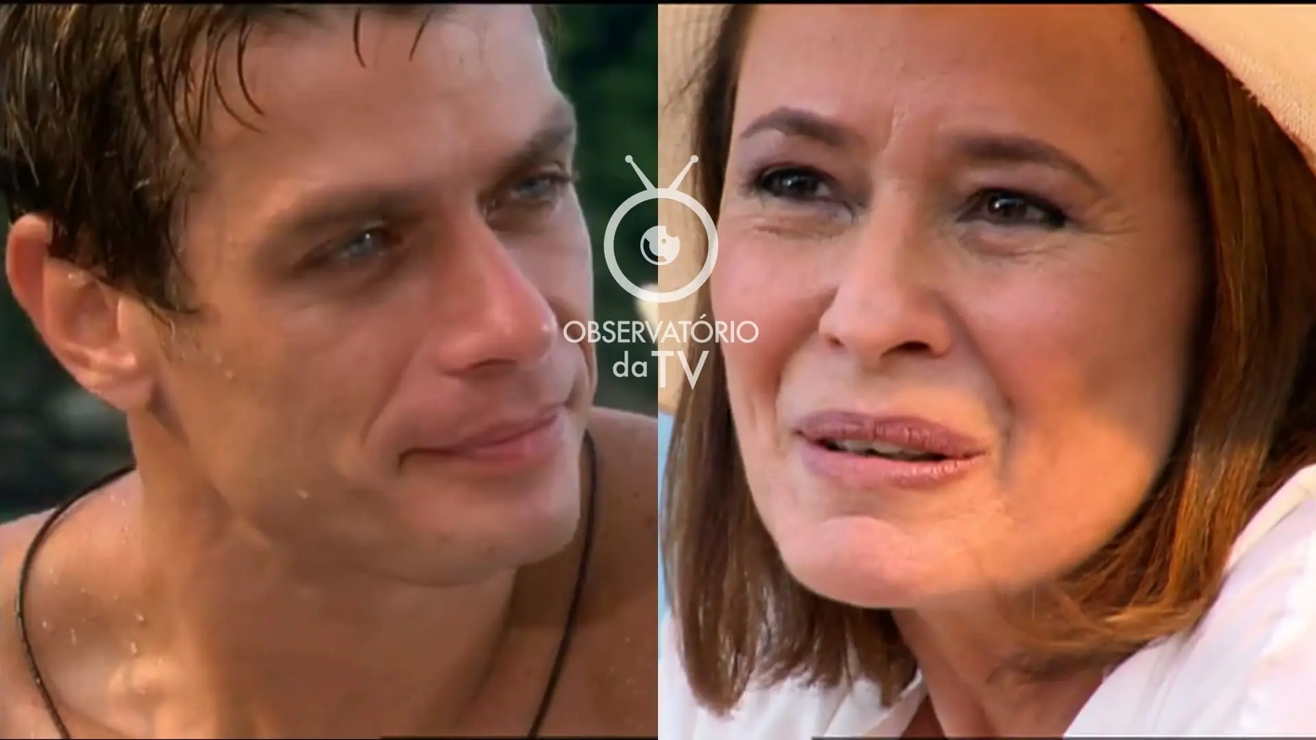Daniel (Fábio Assunção) e Ana Luísa (Renée de Vielmond) de Paraíso Tropical