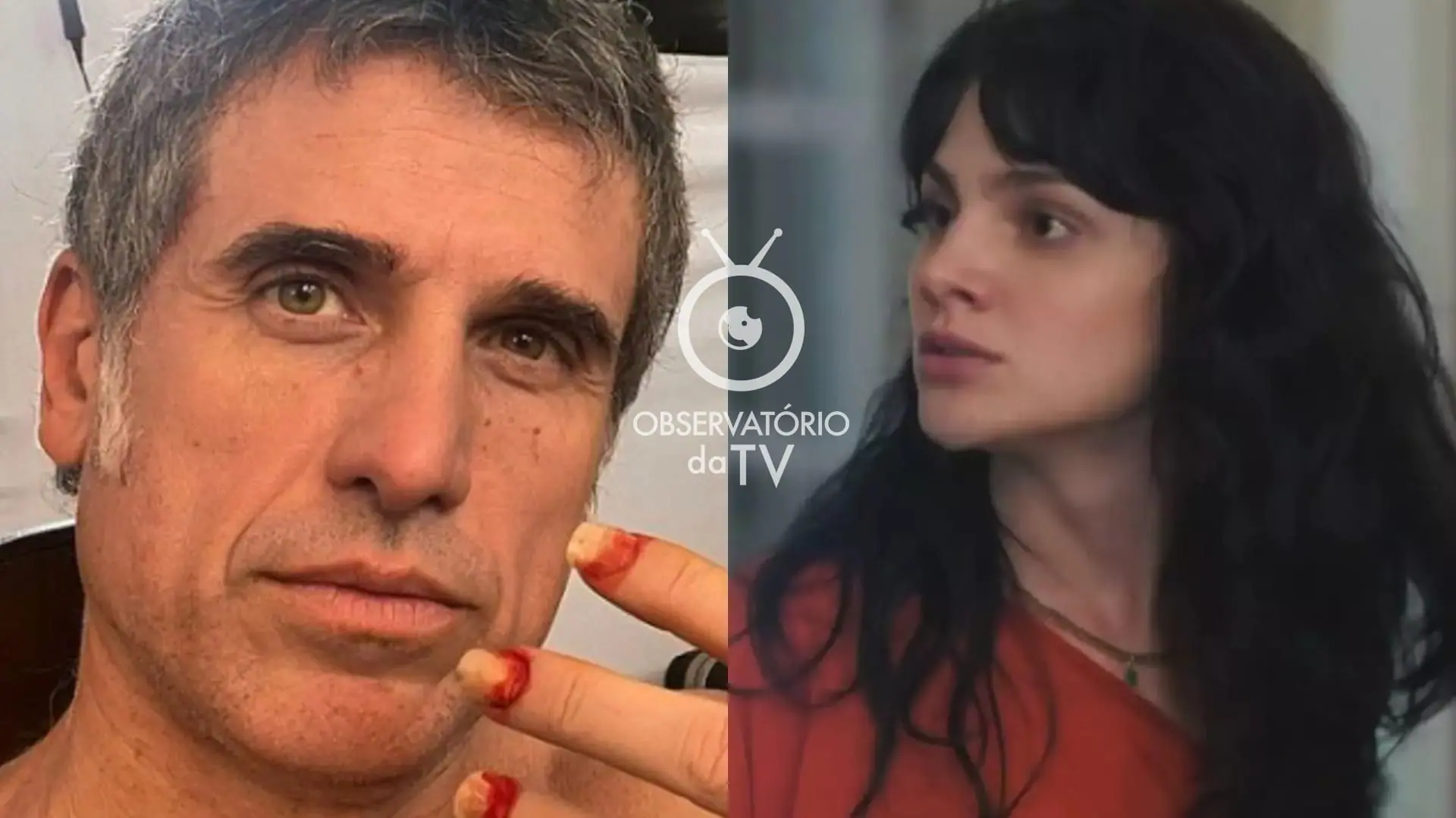 Dirceu (Eriberto Leão) e Petra (Debora Ozório) de Terra e Paixão