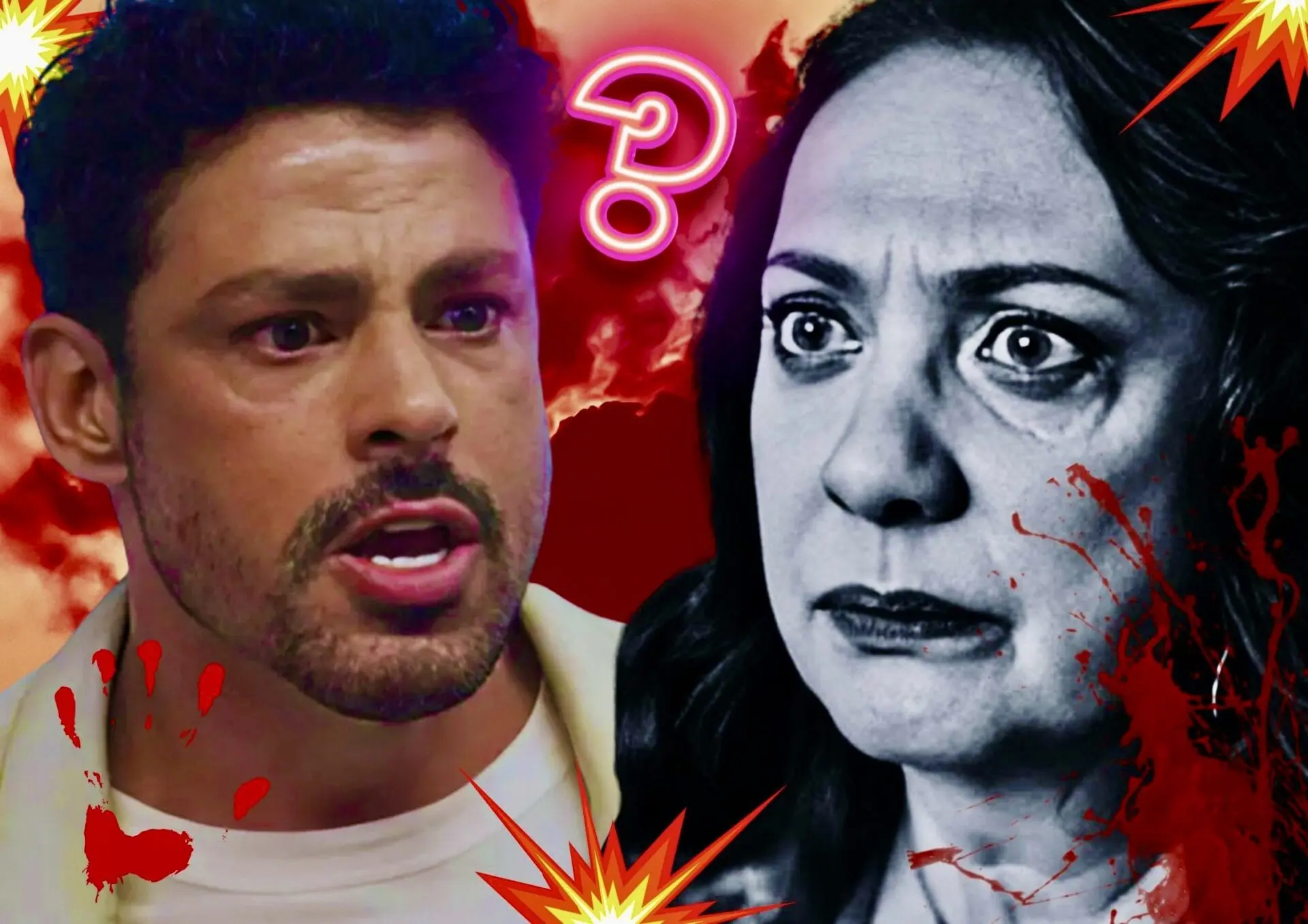 Agatha (Eliane Giardini) e Caio (Cauã Reymond) em Terra e Paixão