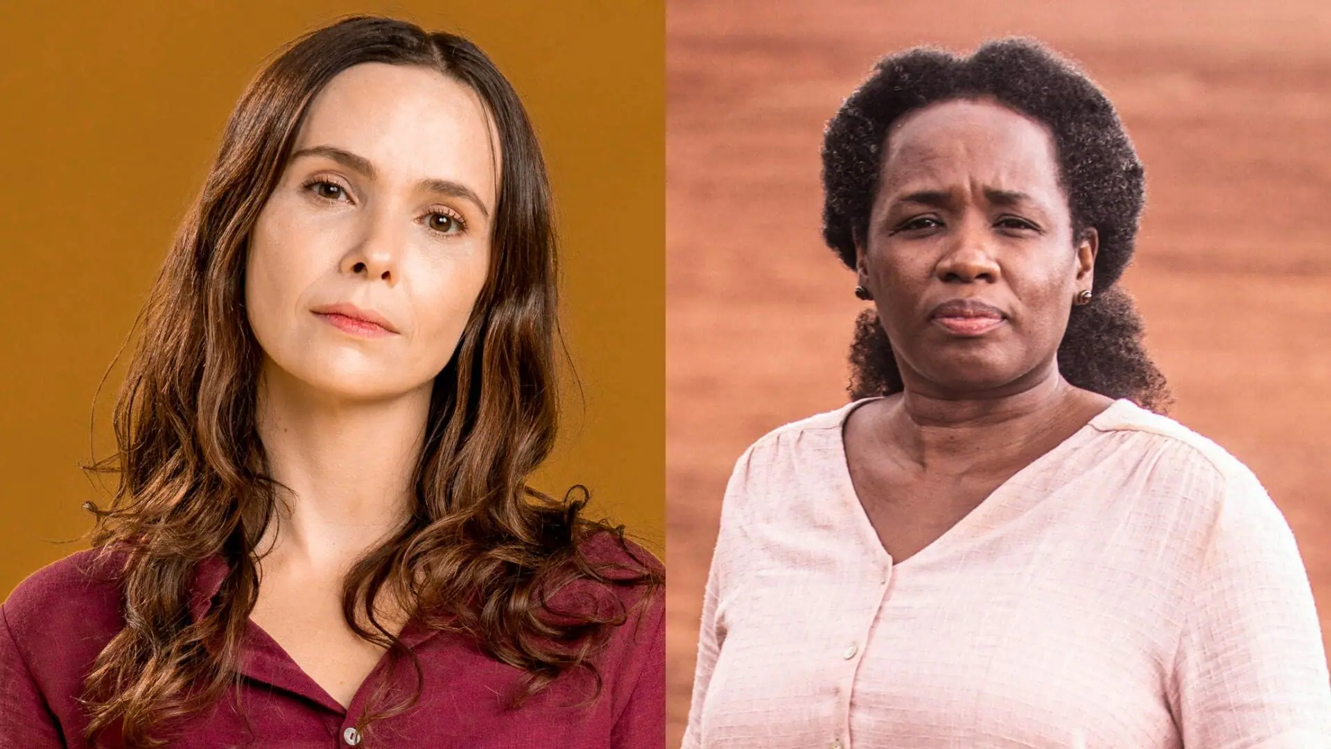 Lucinda (Débora Falabella) e Jussara (Tatiana Tibúrcio) em Terra e Paixão