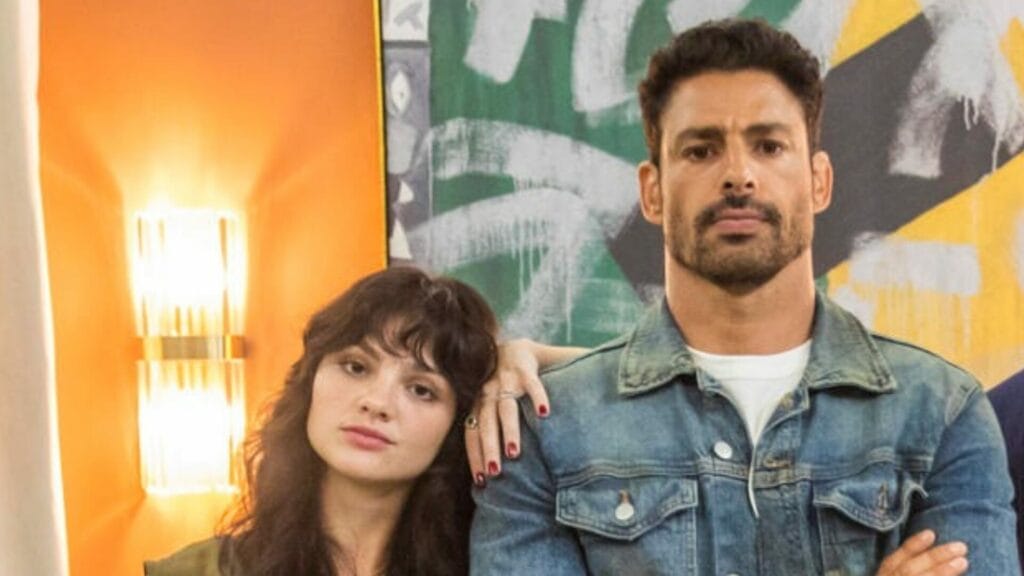 Petra (Débora Ozório) e Caio (Cauã Reymond) em Terra e Paixão