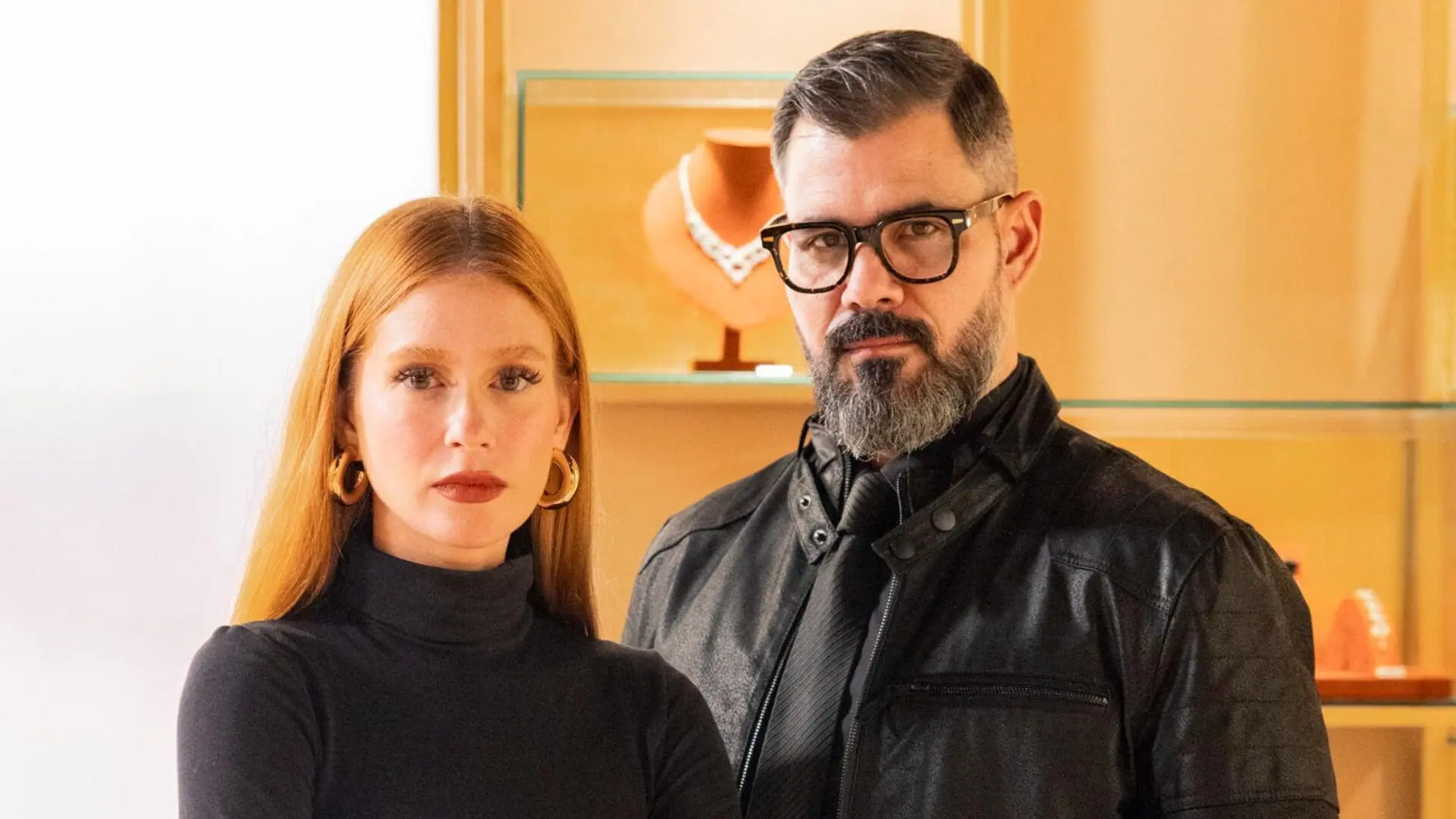 Preciosa (Marina Ruy Barbosa) e Pascoal (Juliano Cazarré) em Fuzuê
