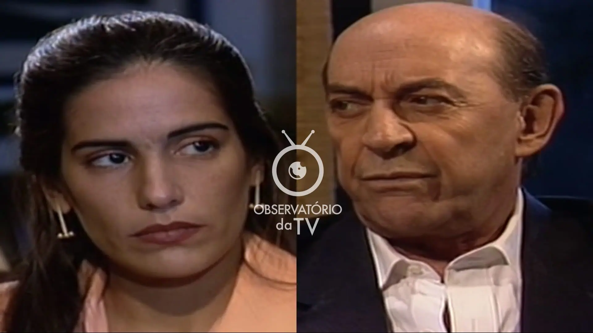 Ruth (Gloria Pires) e Virgílio (Raul Cortez) de Mulheres de Areia