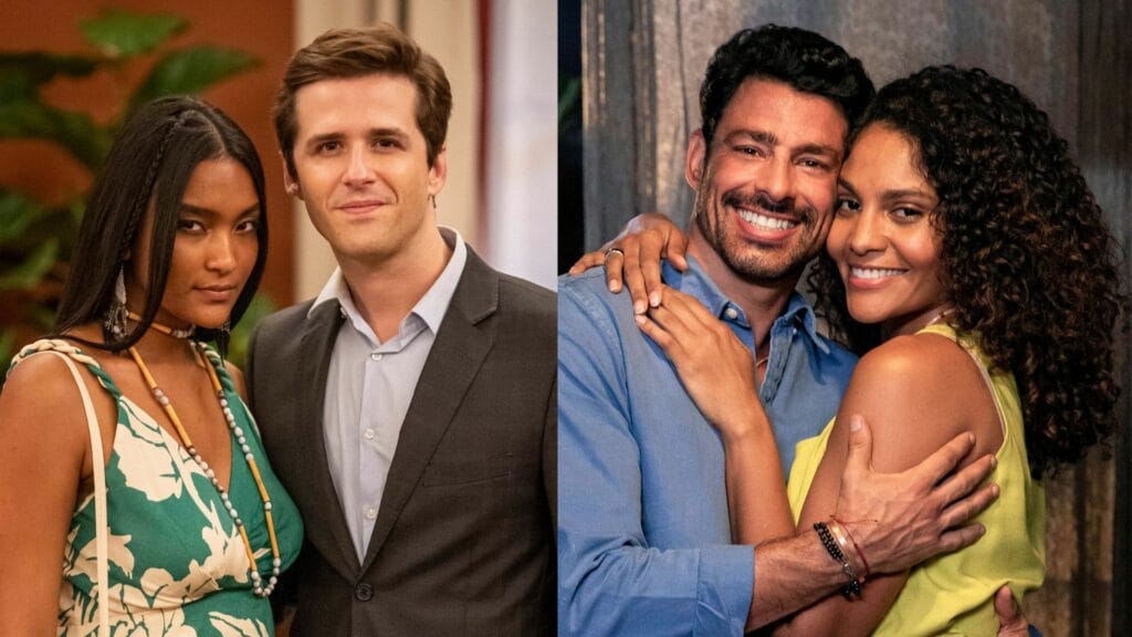 Yandara, Franco, Caio e Aline em Terra e Paixão