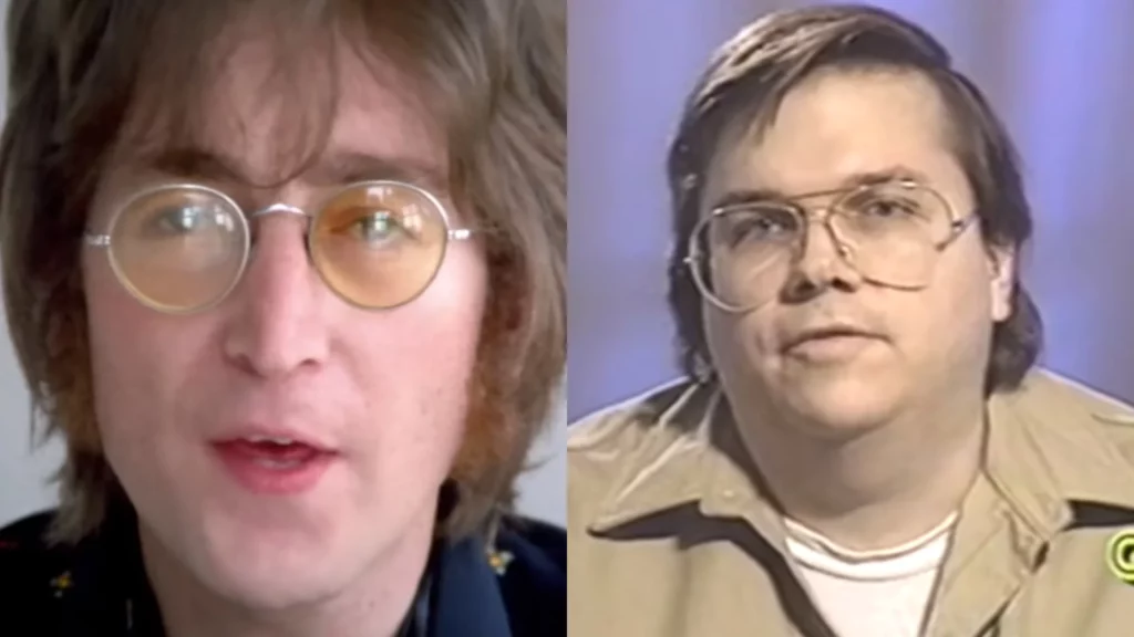 A vítima e o assassino Mark David Chapman