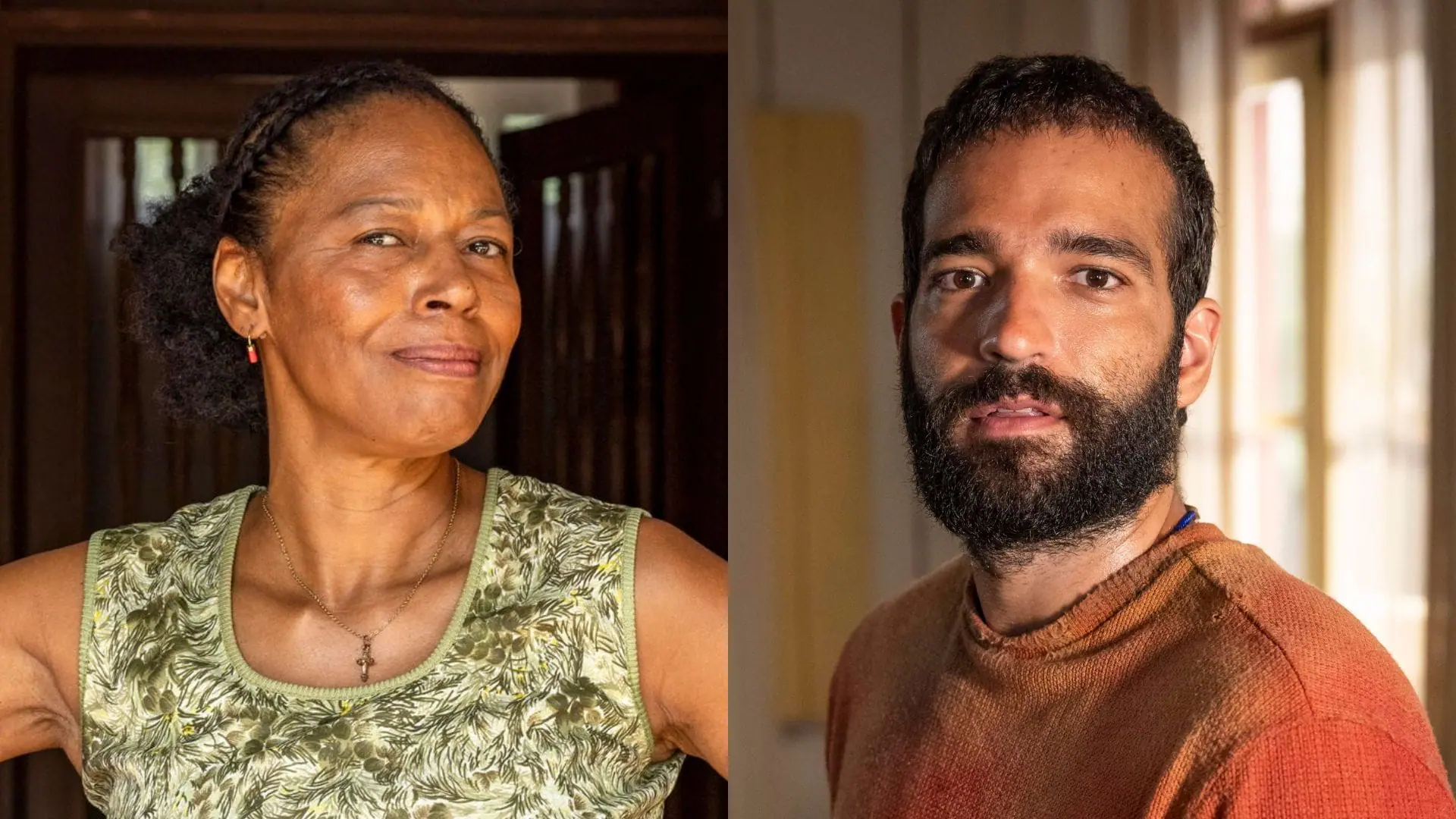 Inácia Edvana Carvalho e José Inocêncio Humberto Carrão na primeira fase de Renascer