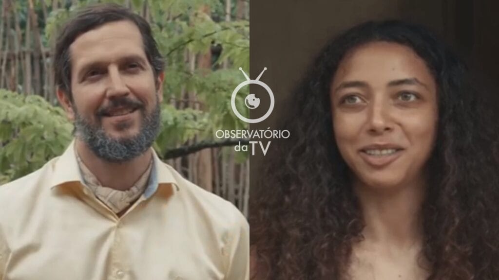 Egídio (Vladimir Brichta) e Joana (Alice Carvalho) de Renascer