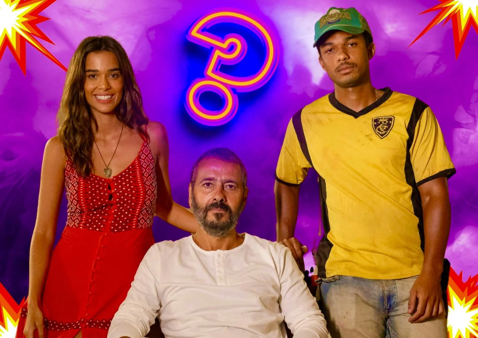 João Pedro (Juan Paiva), José Inocêncio (Marcos Palmeira) e Mariana (Theresa Fonseca) em Renascer