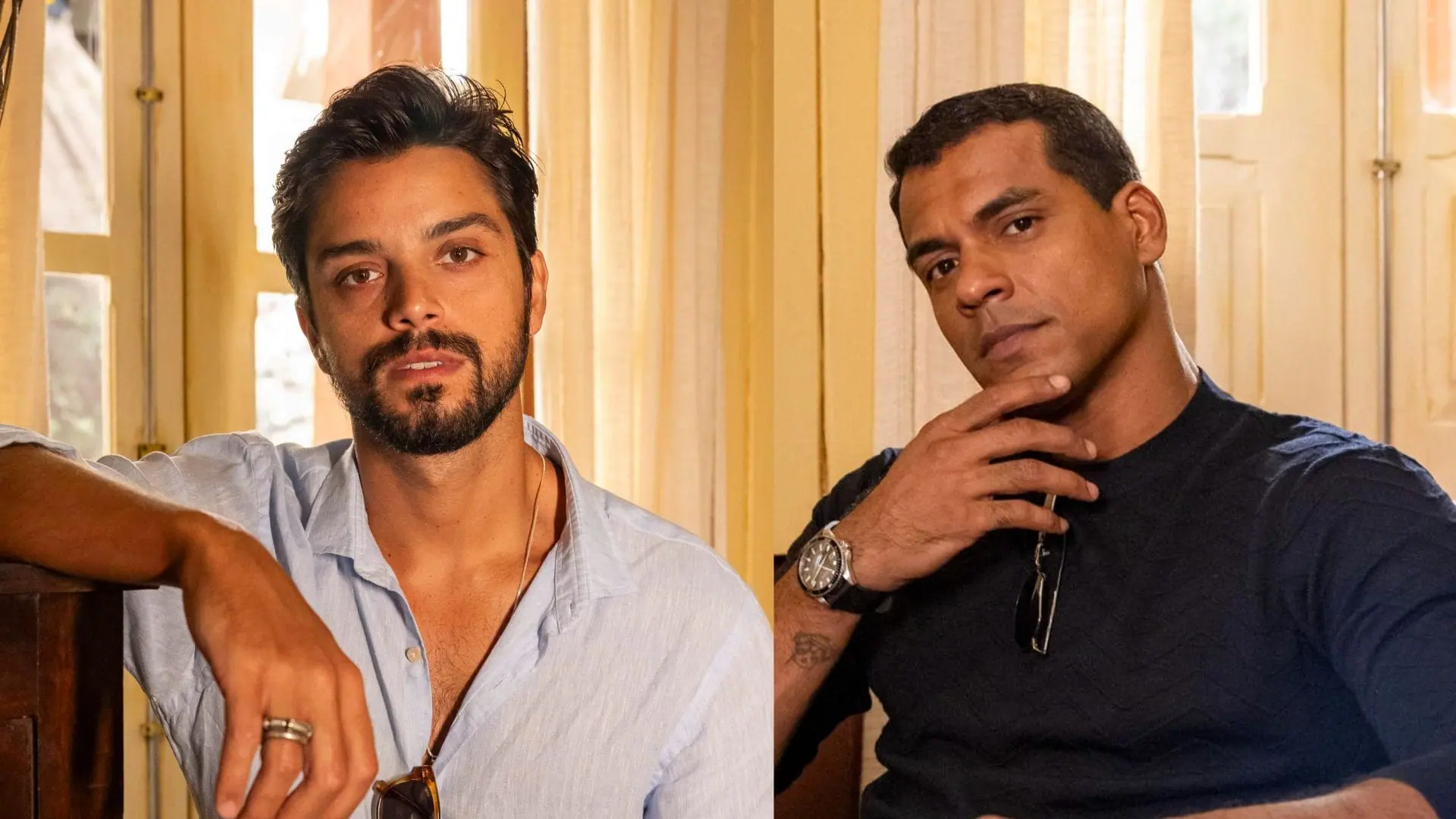 José Venâncio (Rodrigo Simas) e José Bento (Marcello Melo Jr.) em Renascer