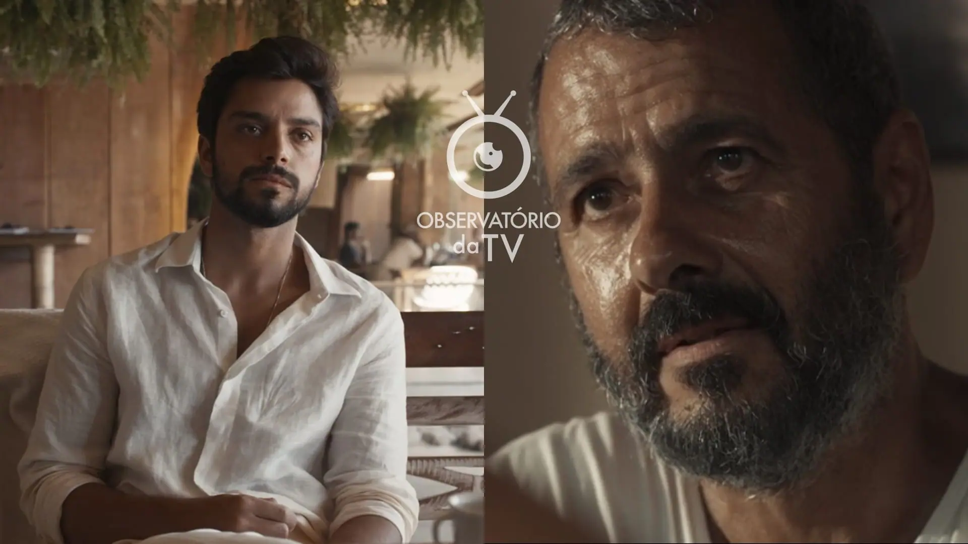 José Venâncio (Rodrigo Simas) e José Inocêncio (Marcos Palmeira) de Renascer
