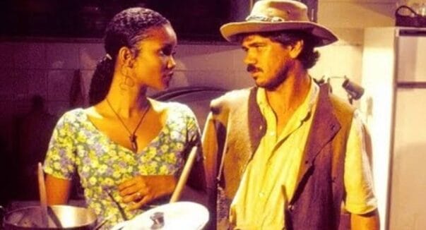 Ritinha (Isabel Fillardis) e Damião (Jackson Antunes) em Renascer de 1993