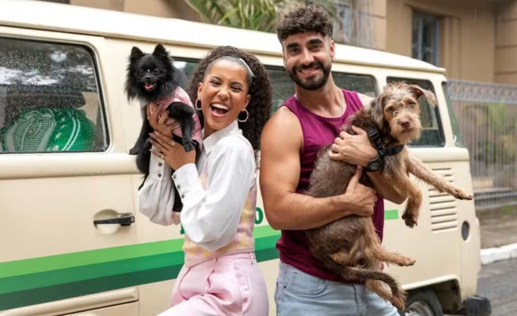 Andrômeda (Ramille) e Chicão (Gabriel Godoy) de Família é Tudo