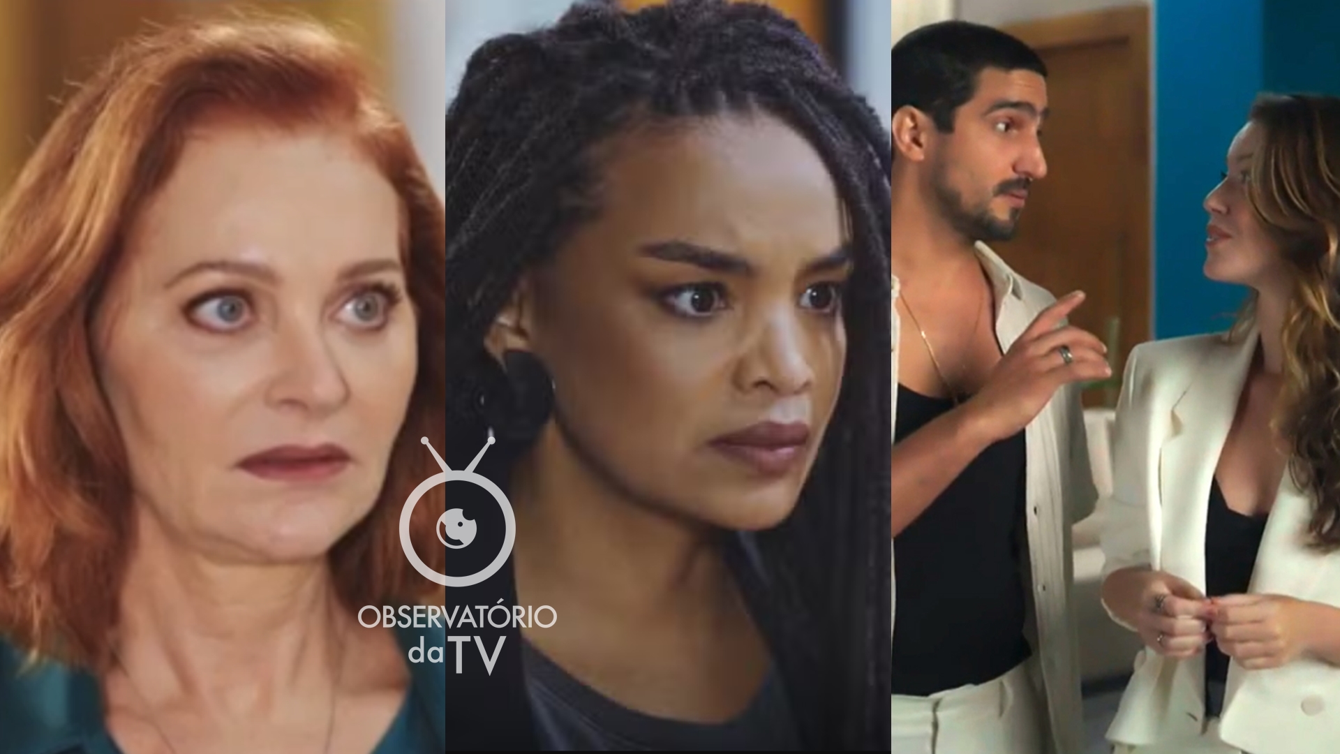 Brenda (Alexandra Richter), Paulina (Lucy Alves), Tom (Renato Góes) e Vênus (Nathalia Dill) de Família é Tudo