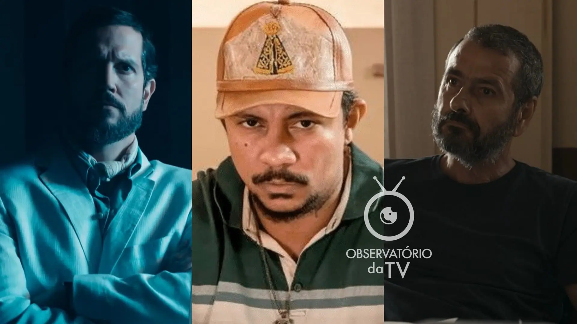 Egídio (Vladimir Brichta), Damião (Xamã) e José Inocêncio (Marcos Palmeira) de Renascer