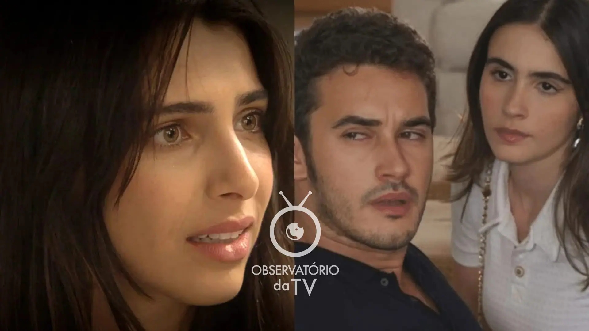 Ísis (Rayssa Bratillieri), Giovanni (Filipe Bragança) e Cris (Valentina Herszage) de Elas por Elas
