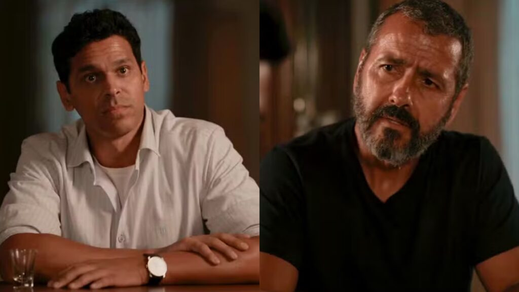 José Augusto (Renan Monteiro) e José Inocêncio (Marcos Palmeira) de Renascer