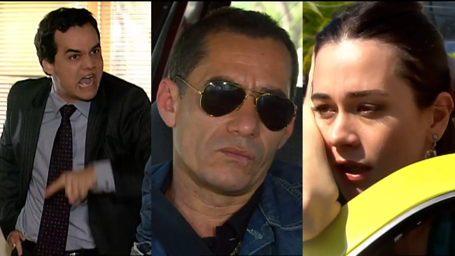 Olavo (Wagner Moura), Jáder (Enrique Diaz) e Taís (Alessandra Negrini) de Paraíso Tropical
