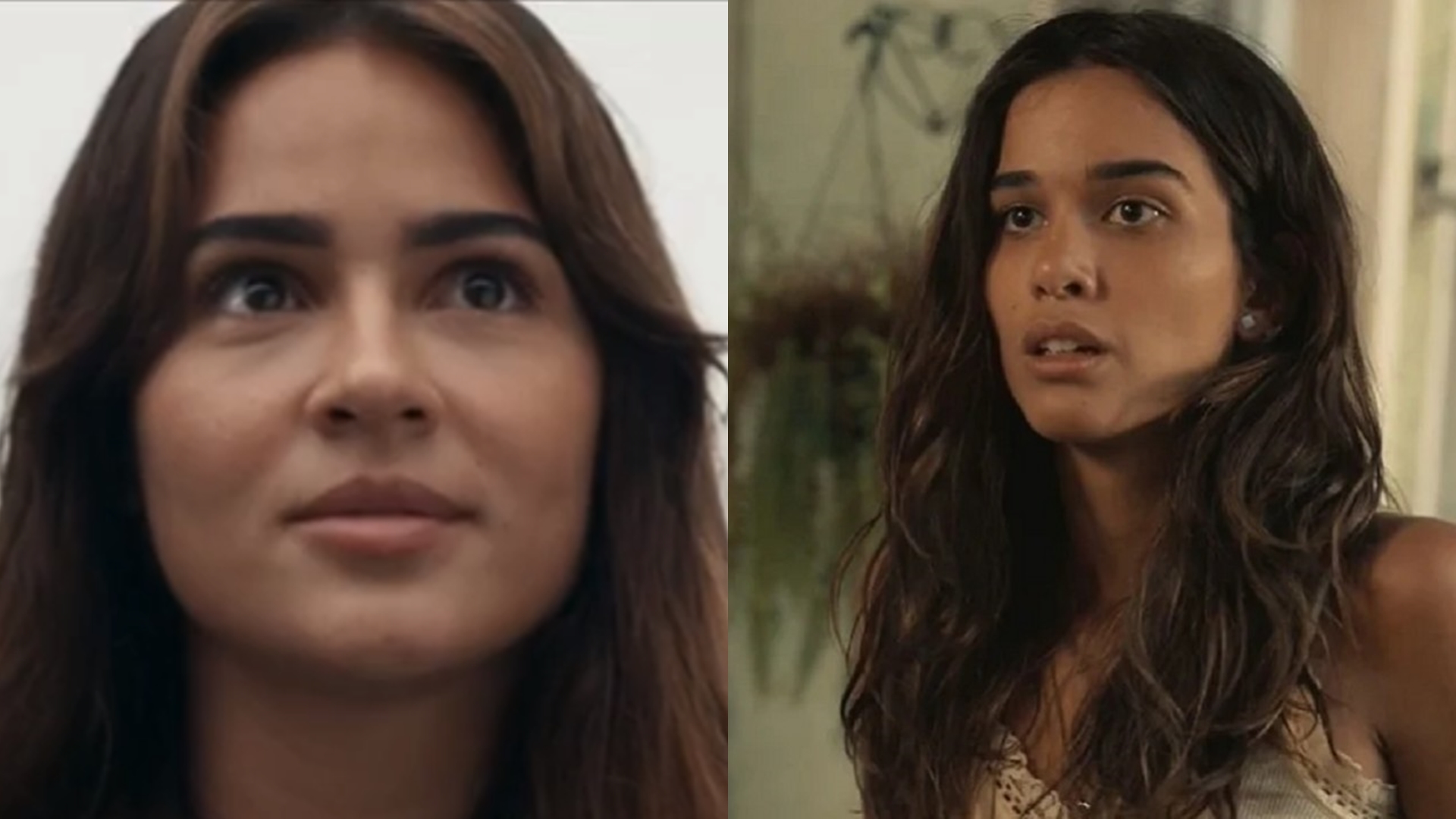 Sandra (Giullia Buscacio) e Mariana (Theresa Fonseca) de Renascer