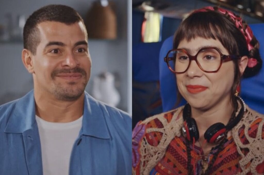 Júpiter (Thiago Martins) e Lupita (Daphne Bozaski) em Família é Tudo