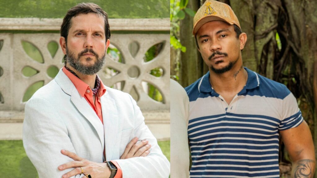 Egídio (Vladimir Brichta) e Damião (Xamã) em Renascer