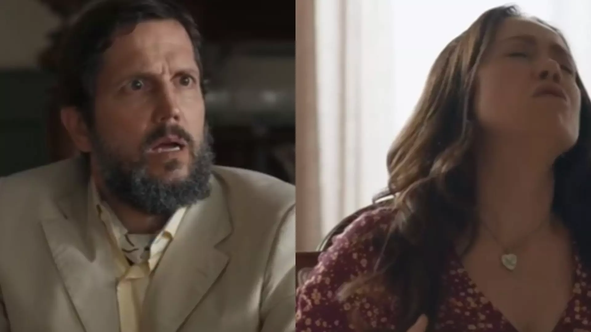 Egídio (Vladimir Brichta) e Dona Patroa (Camila Morgado) de Renascer