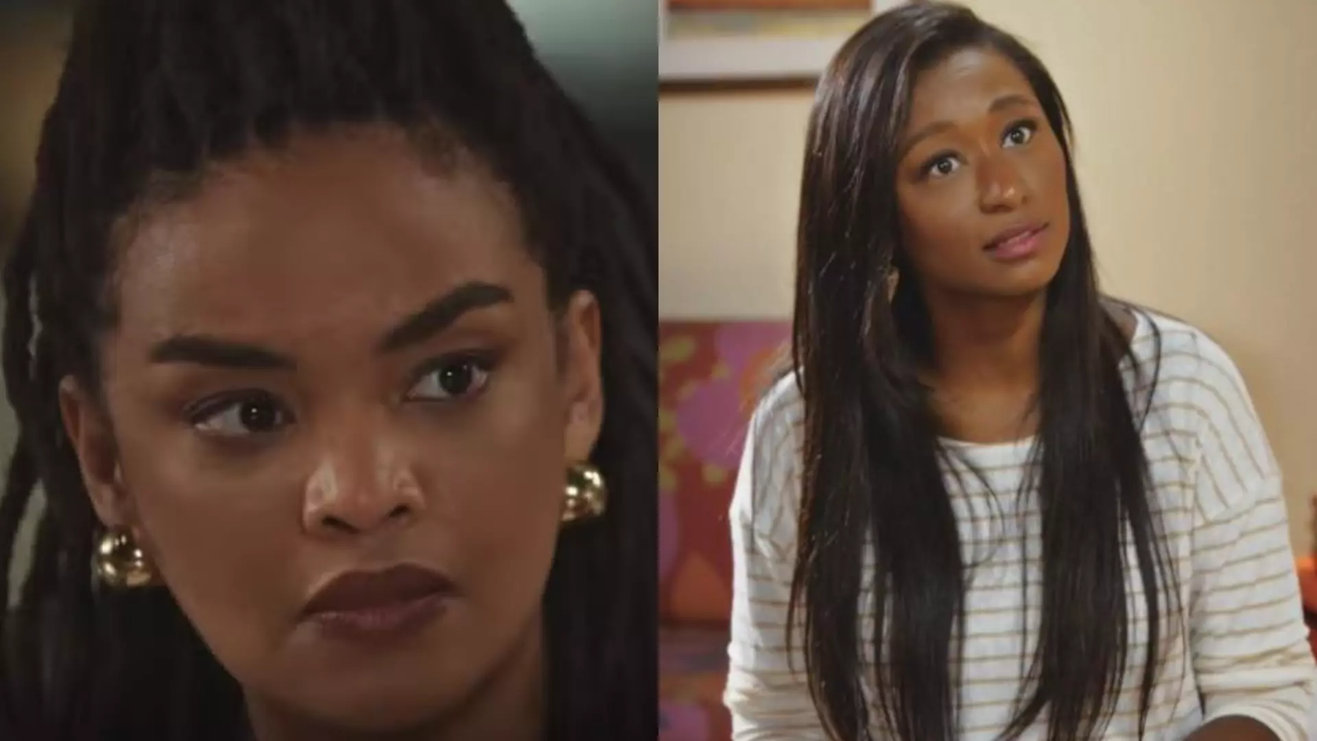 Paulina (Lucy Alves) e Chantal (Mila Carmo) de Família é Tudo