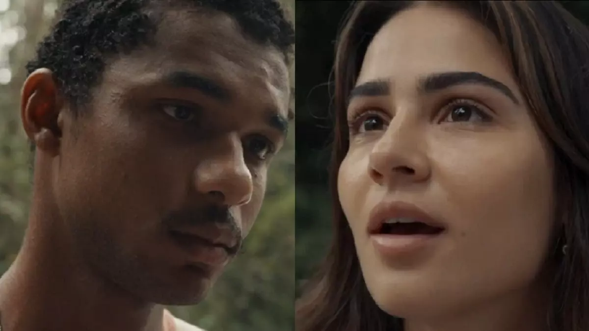 João Pedro (Juan Paiva) e Sandra (Giullia Buscacio) de Renascer