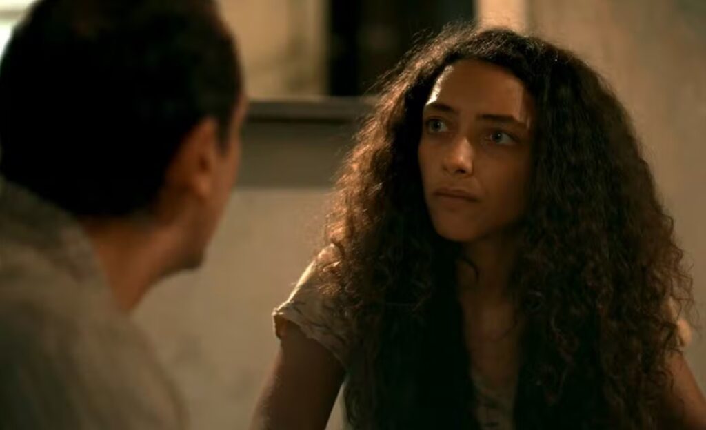 Tião (Irandhir Santos) e Joana (Alice Carvalho) de Renascer